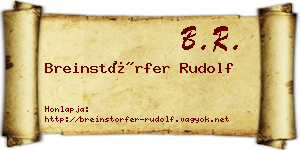 Breinstörfer Rudolf névjegykártya