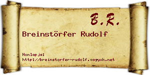 Breinstörfer Rudolf névjegykártya